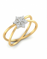 18K Gold & Diamond Engagement Ring For Women KLR-91