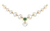 14K Gold & Diamond Women Gemstone Necklace Set KRB44064N