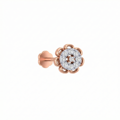 18K Gold & Diamond Stud Nose Pin NP-060
