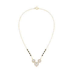 Gold & Diamond Heart Mangalsutra For Women KRC50129