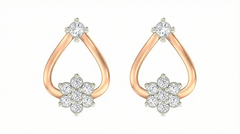 18K Gold & Diamond Women Stud Earring KER-83