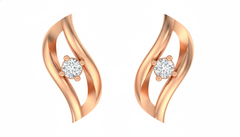 18K Gold & Diamond Women Dailywear Earring KER-86