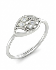 18K Gold & Diamond Dailywear Ring For Women KRB10108-A