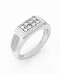 18K Gold & Diamond Band Ring For Men KRC60332