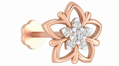 18K Gold & Diamond Stud Nose Pin KRA50255