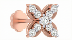 18K Gold & Diamond Stud Nose Pin KRA50208