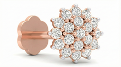 18K Gold & Diamond Stud Nose Pin KRA50141B