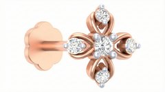 18K Gold & Diamond Stud Nose Pin KRA50036