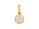 18K Gold & Diamond Floral Pendant KSK114