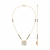 18K Gold & Diamond Heart Mangalsutra For Women KRE90096