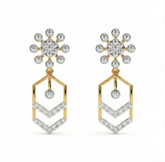 14K Gold & Diamond Women Dangler Earring KRH44035E