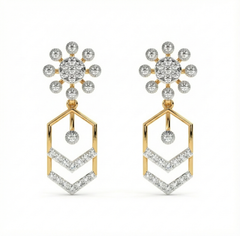 14K Gold & Diamond Women Dangler Earring KRH44035E