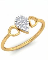 18K Gold & Diamond Engagement Ring For Women KRB10192