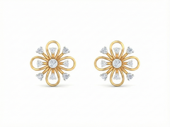 18K Gold & Diamond Women Stud Earring KRK40184E