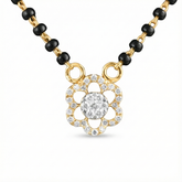 18K Gold & Diamond Beaded Mangalsutra For Women KRF90017