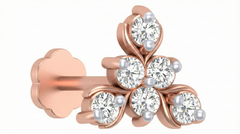 18K Gold & Diamond Stud Nose Pin KRA50171