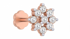 18K Gold & Diamond Stud Nose Pin KRC80160
