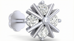 18K Gold & Diamond Stud Nose Pin KRA50063