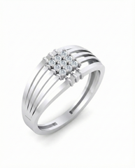 18K Gold & Diamond Band Ring For Men KSK211