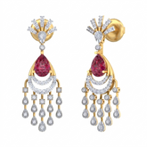 Gold & Diamond Women Chandelier Gemstone Earring KRC60164E
