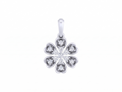 Gold & Diamond Floral Pendant Set KRC40637