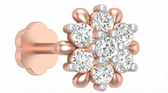 18K Gold & Diamond Stud Nose Pin KRA50107