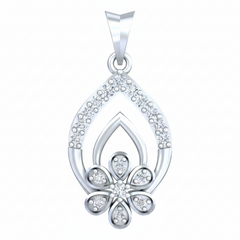 18K Gold & Diamond Floral Pendant Set KRB40077P