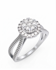 18K Gold & Diamond Engagement Ring For Women KRL10434