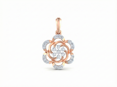 18K Gold & Diamond Floral Pendant Set KRK40109P