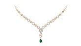 14K Gold & Diamond Gemstone Necklace Set KRI44019NG