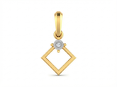 18K Gold & Diamond Solitaire Pendant KSK087