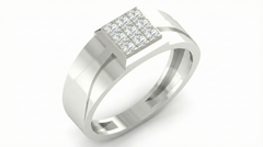 18K Gold & Diamond Band Ring For Men KRA60297