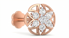 18K Gold & Diamond Stud Nose Pin KRA50193