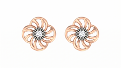 Rose Gold Diamond Earring | under 40k