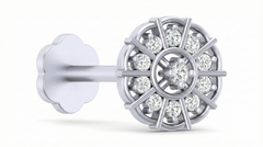 18K Gold & Diamond Round Nose Pin KRA50042