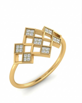 18K Gold & Diamond Engagement Ring For Women KLR-416