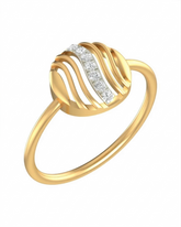 18K Gold & Diamond Dailywear Ring For Women KRB10136-A