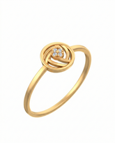 18K Gold & Diamond Dailywear Ring For Women KSK143