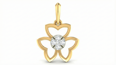 18K Gold & Diamond Floral Pendant Set KRA40137P
