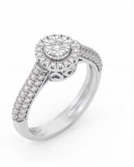 18K Gold & Diamond Engagement Ring For Women KRL10502