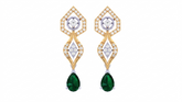 Gold & Diamond Women Gemstone Earring KRI44019E