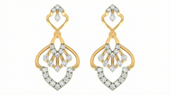 14K Gold & Diamond Women Dangler Earring KRI44009E-A