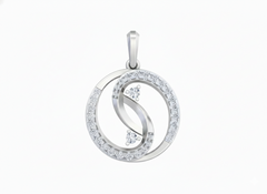 18K Gold & Diamond Floral Pendant Set KRK40186P