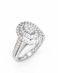 18K Gold & Diamond Cocktail Ring For Women KRL10407