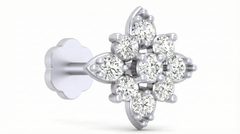 18K Gold & Diamond Stud Nose Pin KRA50104