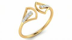 18K Gold & Diamond Dailywear Ring For Women KRA10821