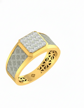 18K Gold & Diamond Engagement Ring For Men GR-1618