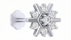 18K Gold & Diamond Stud Nose Pin KRA50044