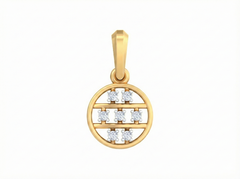 18K Gold & Diamond Dailywear Pendant Set KSK120