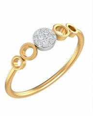 18K Gold & Diamond Dailywear Ring For Women KRB10188-A